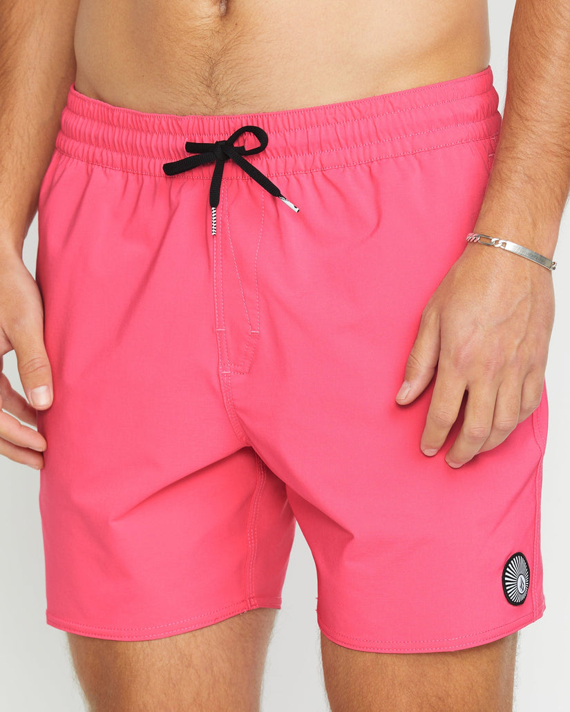 Lido Solid Trunk 16" Boardshort - NEON PINK