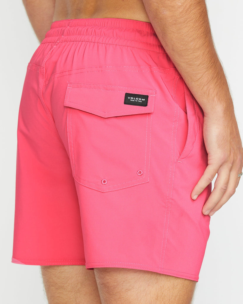Lido Solid Trunk 16" Boardshort - NEON PINK