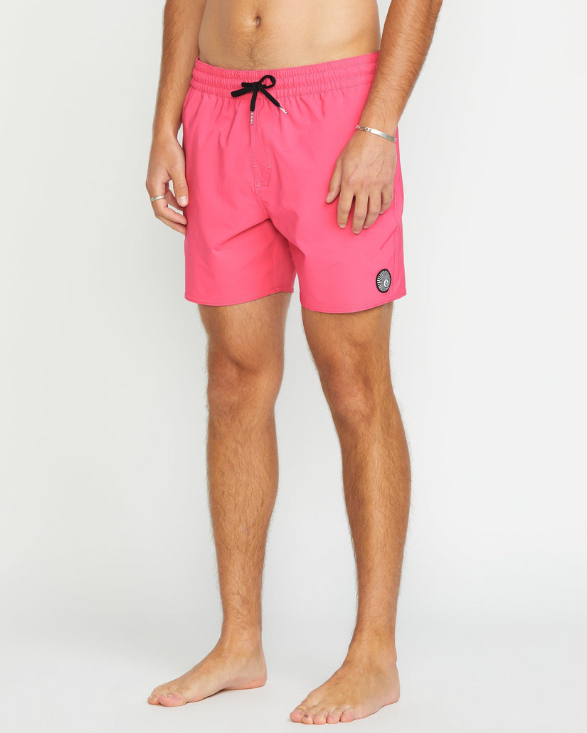Lido Solid Trunk 16" Boardshort - NEON PINK