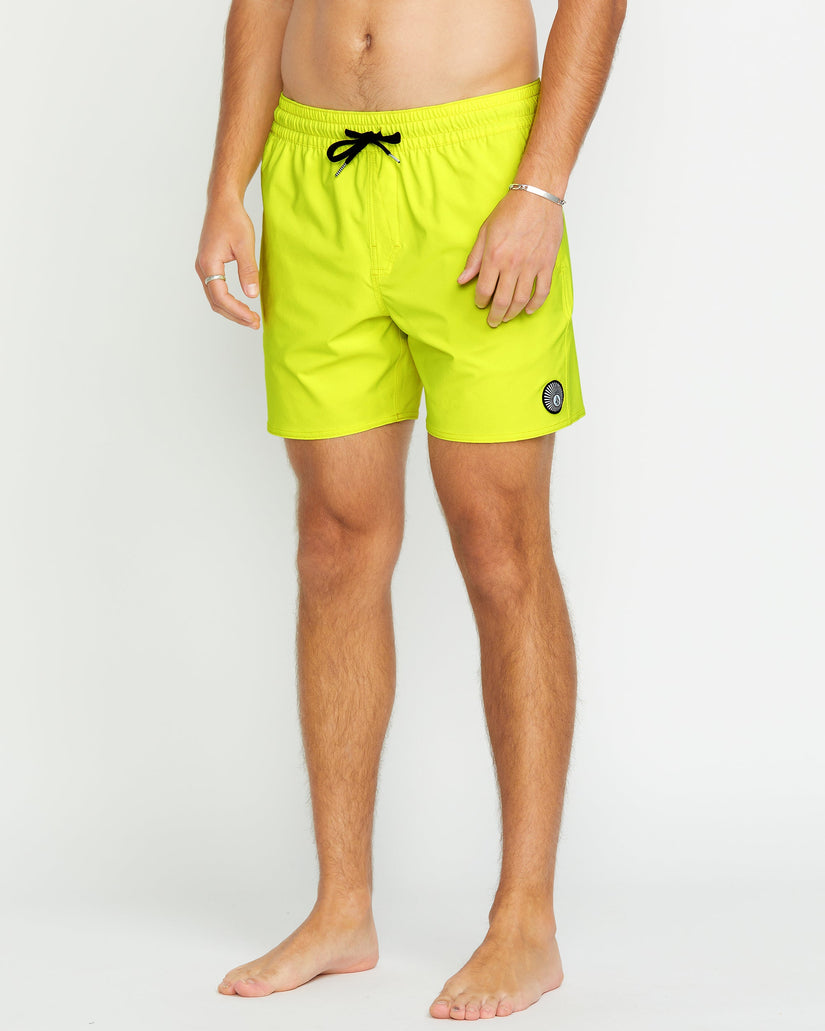 Lido Solid Trunk 16" Boardshort - TENNIS BALL