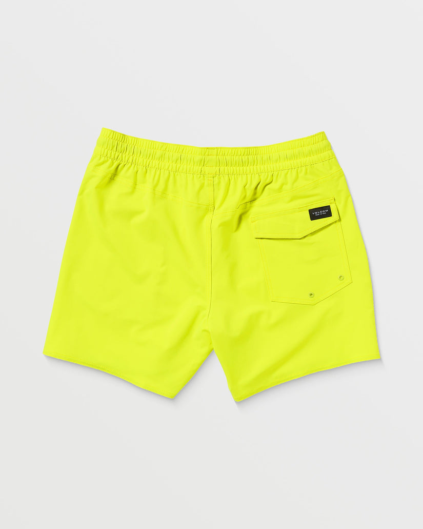 Lido Solid Trunk 16" Boardshort - TENNIS BALL
