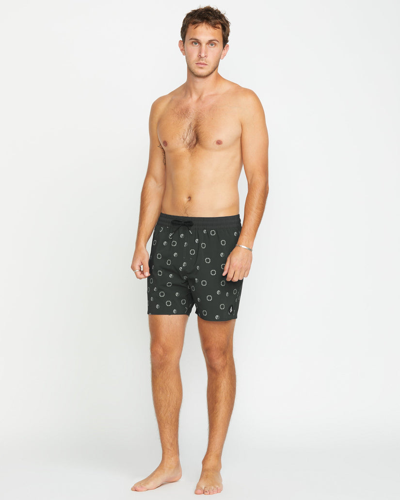 Lido Print Trunk 16" Boardshort - STEALTH