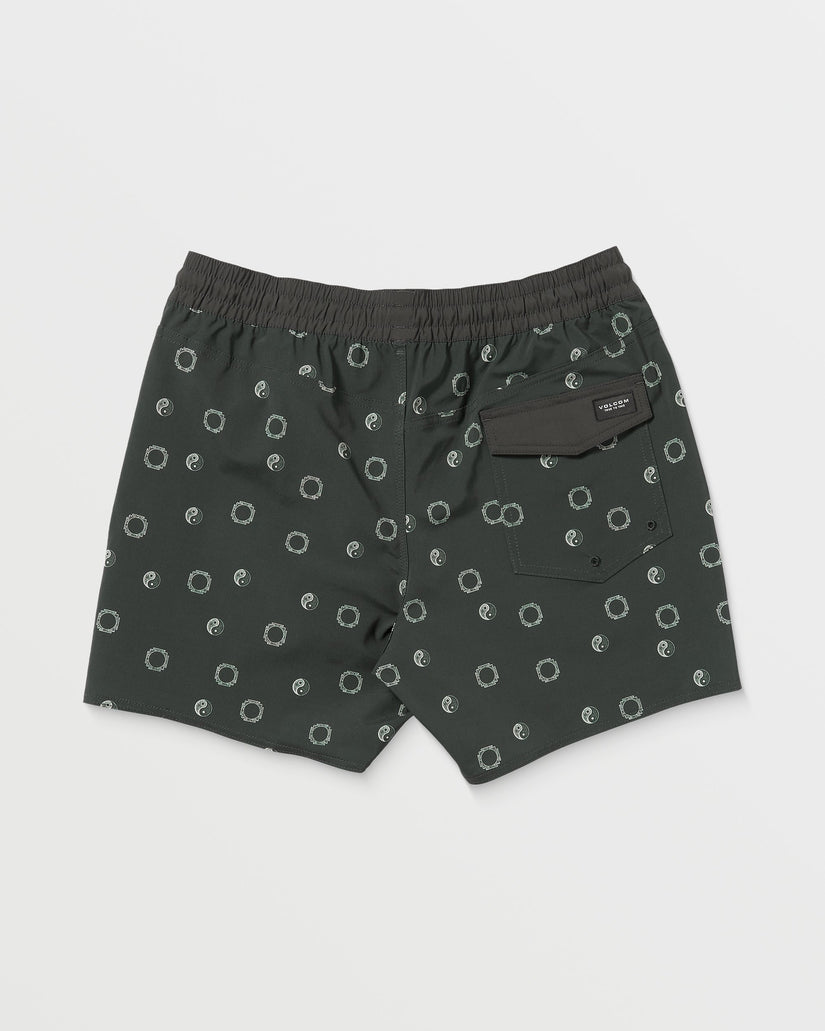Lido Print Trunk 16" Boardshort - STEALTH