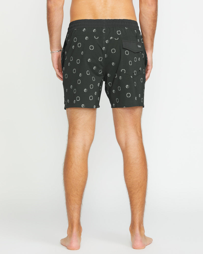 Lido Print Trunk 16" Boardshort - STEALTH