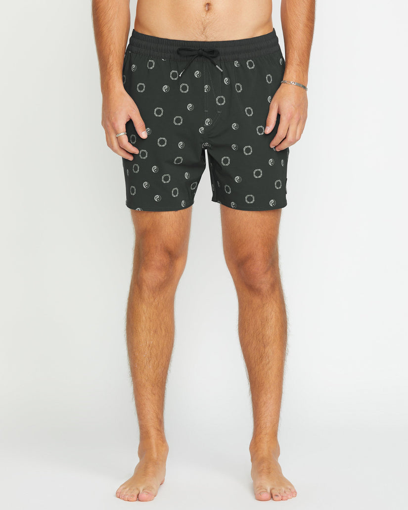 Lido Print Trunk 16" Boardshort - STEALTH