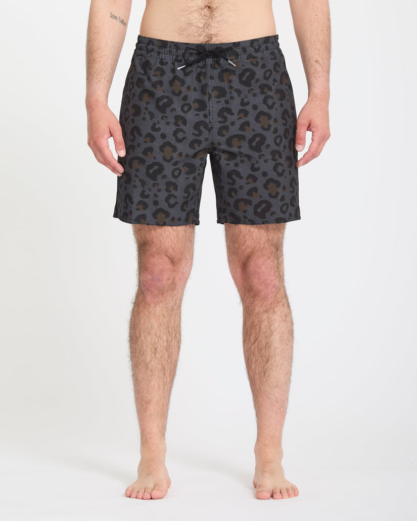Melange Trunk 17" Boardshort - Asphalt Black