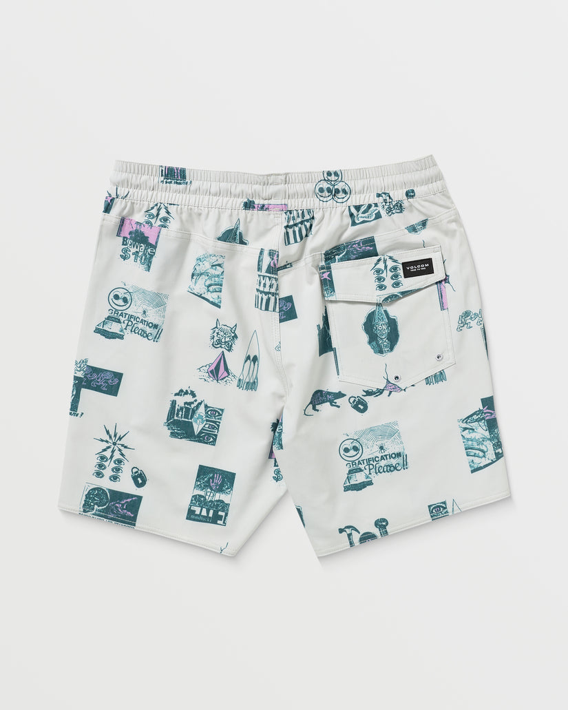 Psyche Cotton Trunk 17" Boardshort - Stone