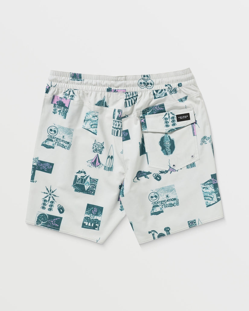 Psyche Cotton Trunk 17" Boardshort - Stone