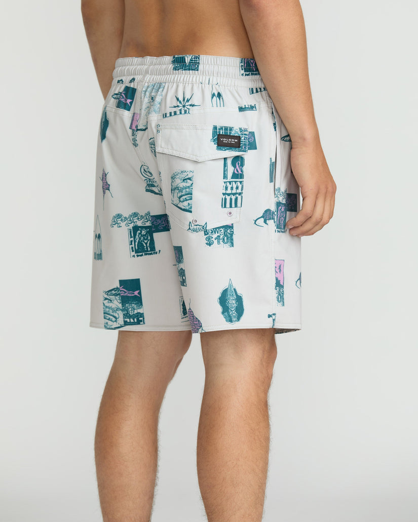 Psyche Cotton Trunk 17" Boardshort - Stone