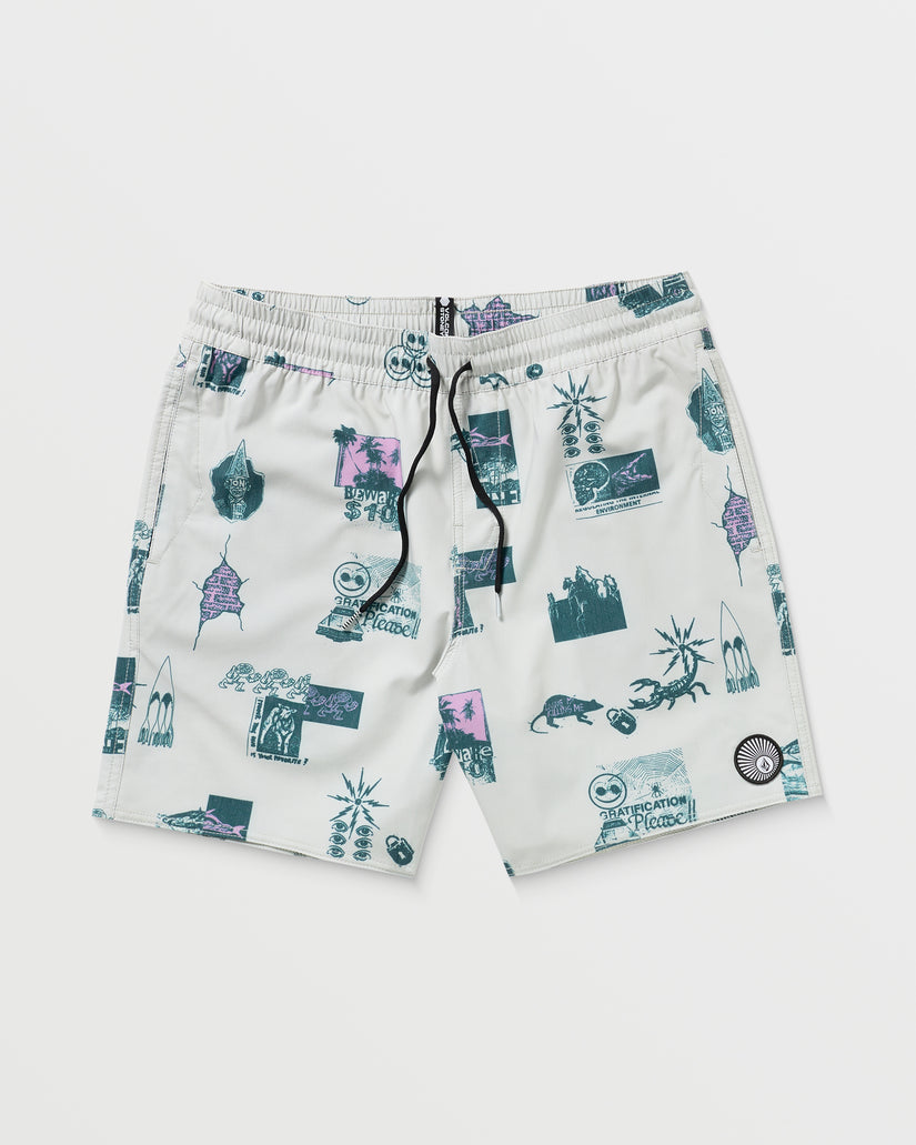 Psyche Cotton Trunk 17" Boardshort - Stone
