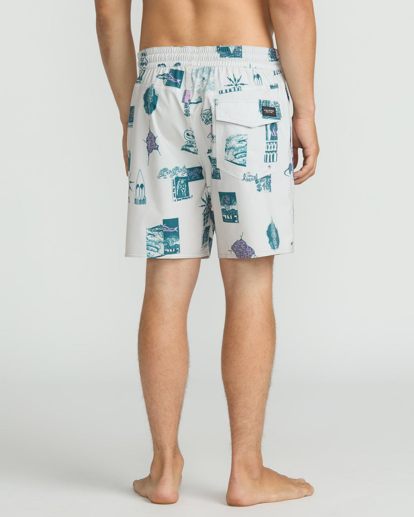 Psyche Cotton Trunk 17" Boardshort - Stone