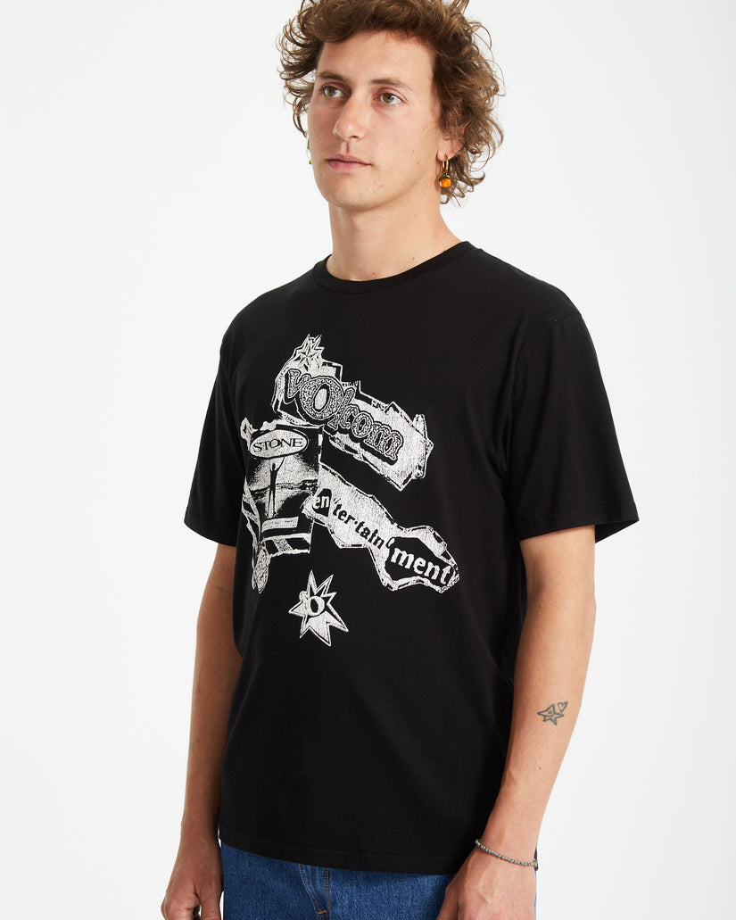 V Ent T-shirt - BLACK