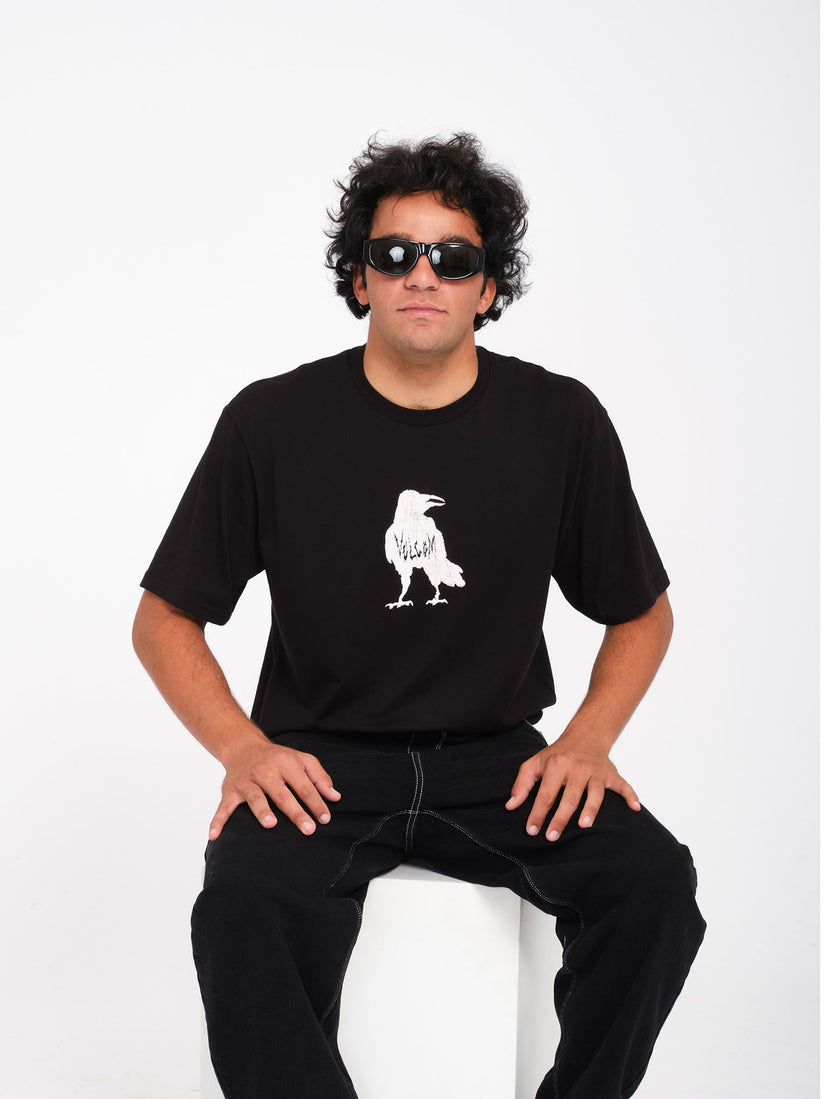 Issam Crow T-Shirt - Black