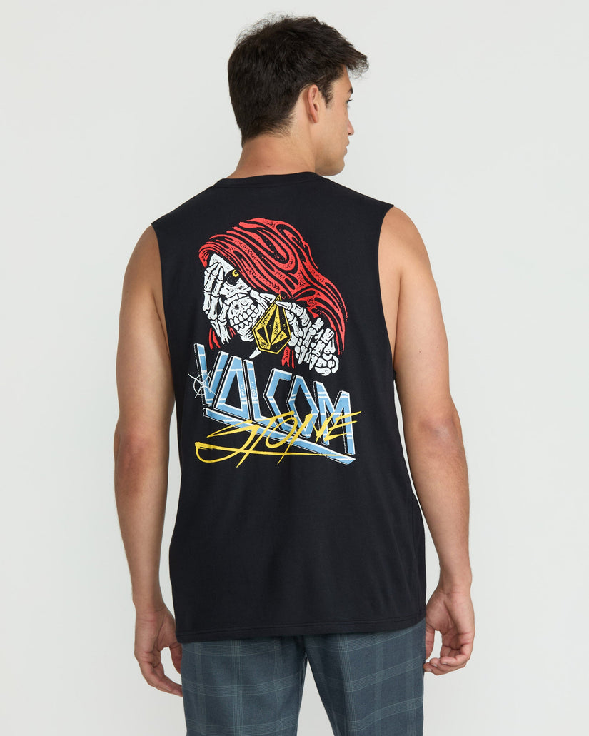 Dropped This Sleeveless T-Shirt - Antique Black