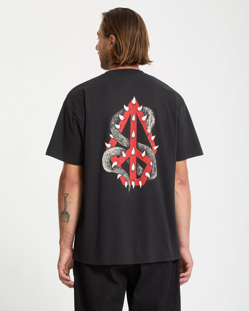 Snake Peace T-Shirt - Black