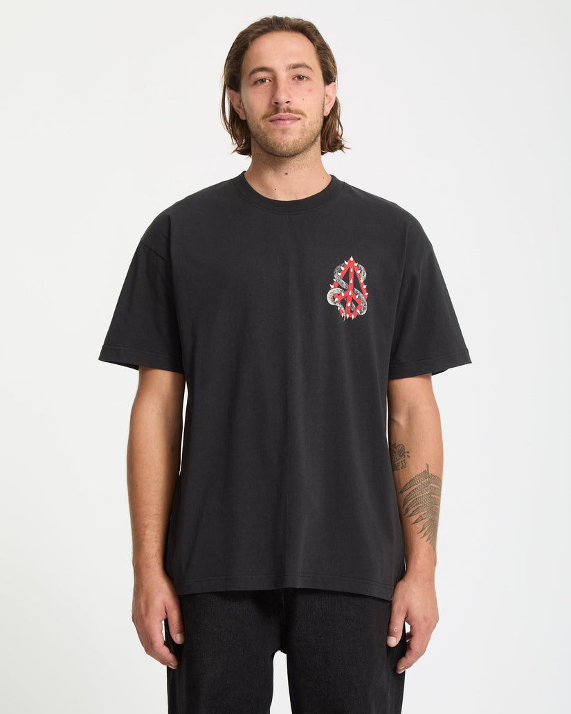 Snake Peace T-Shirt - Black