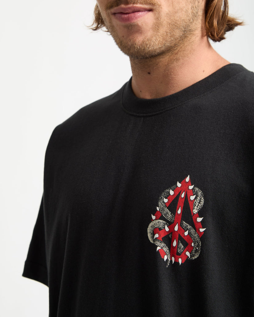 Snake Peace T-Shirt - Black