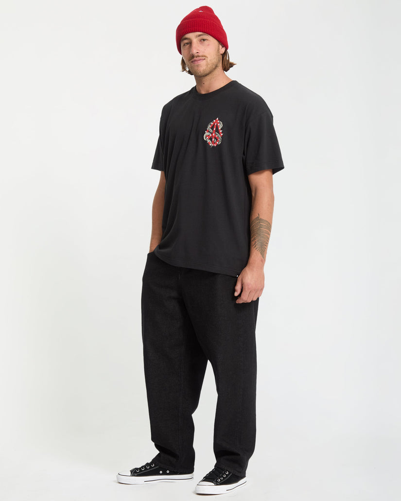Snake Peace T-Shirt - Black