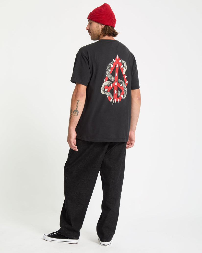 Snake Peace T-Shirt - Black