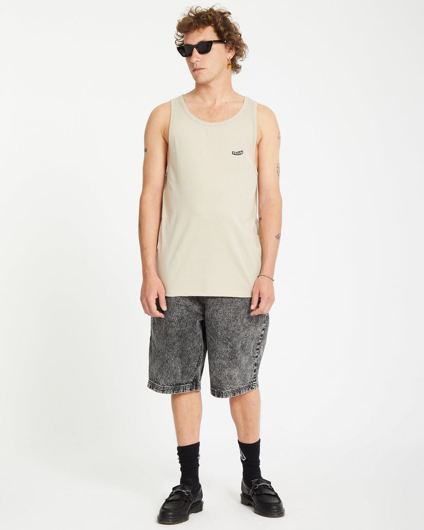 Pistol Stone Tank Top - LIGHT KHAKI