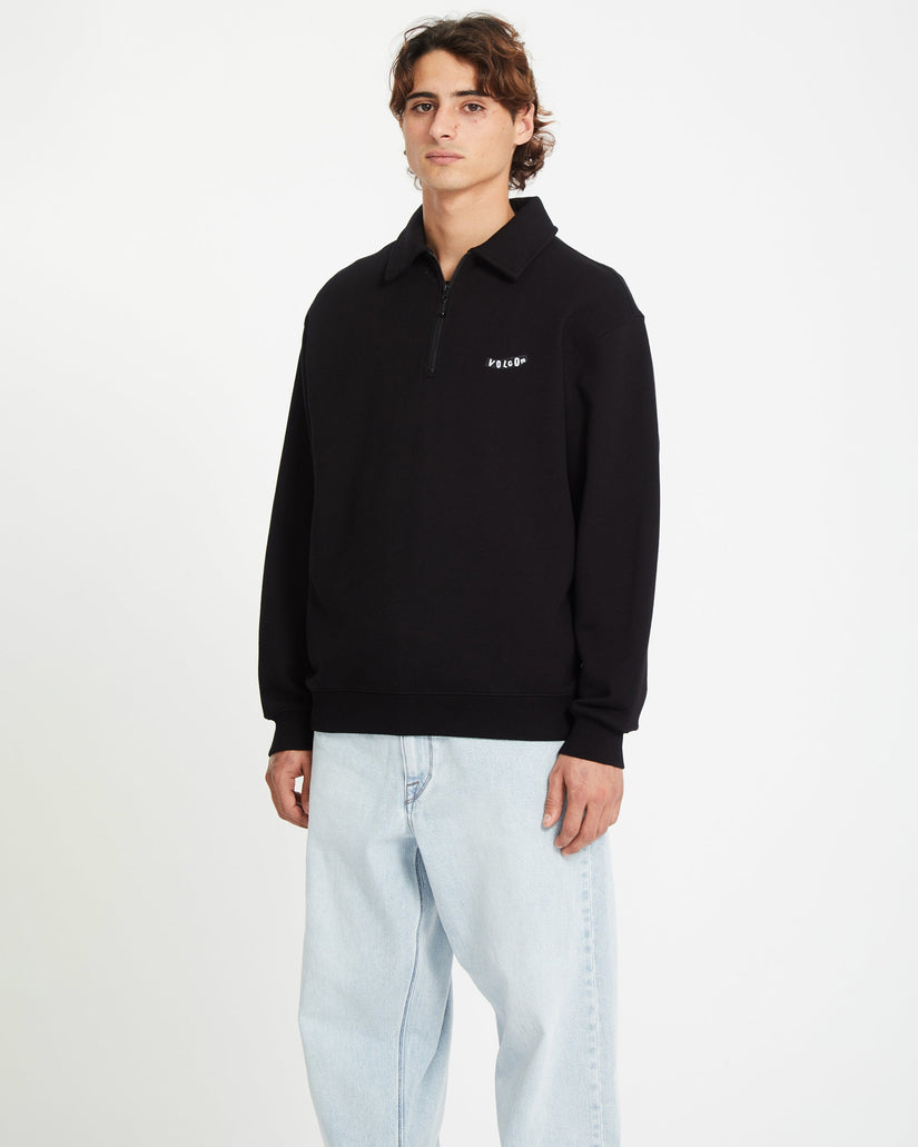 Nevermine Terry Sweatshirt - BLACK