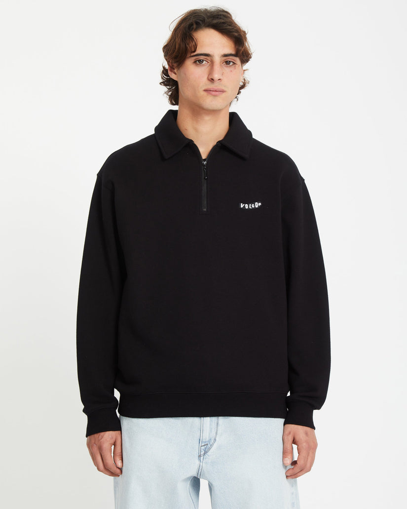 Nevermine Terry Sweatshirt - BLACK