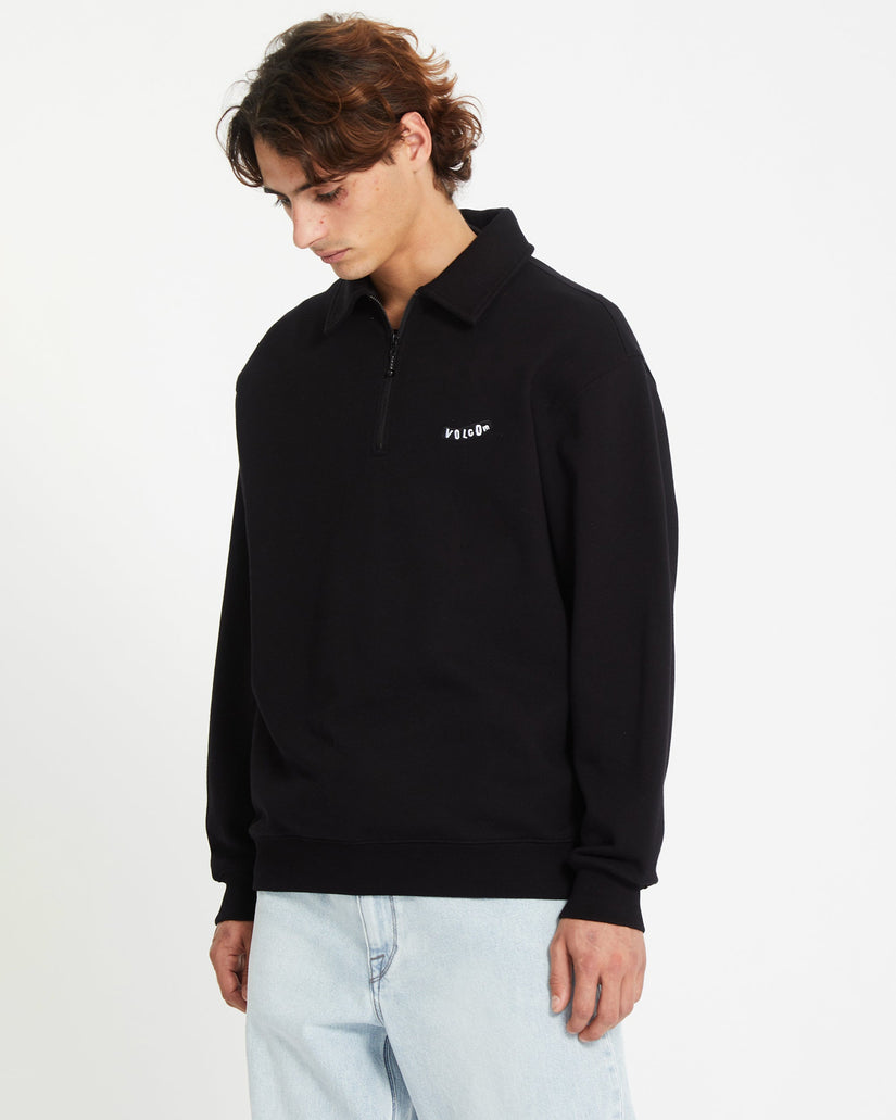Nevermine Terry Sweatshirt - BLACK