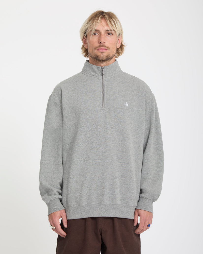Single Stone Quarter Zip Sweatshirt - Heather Grey