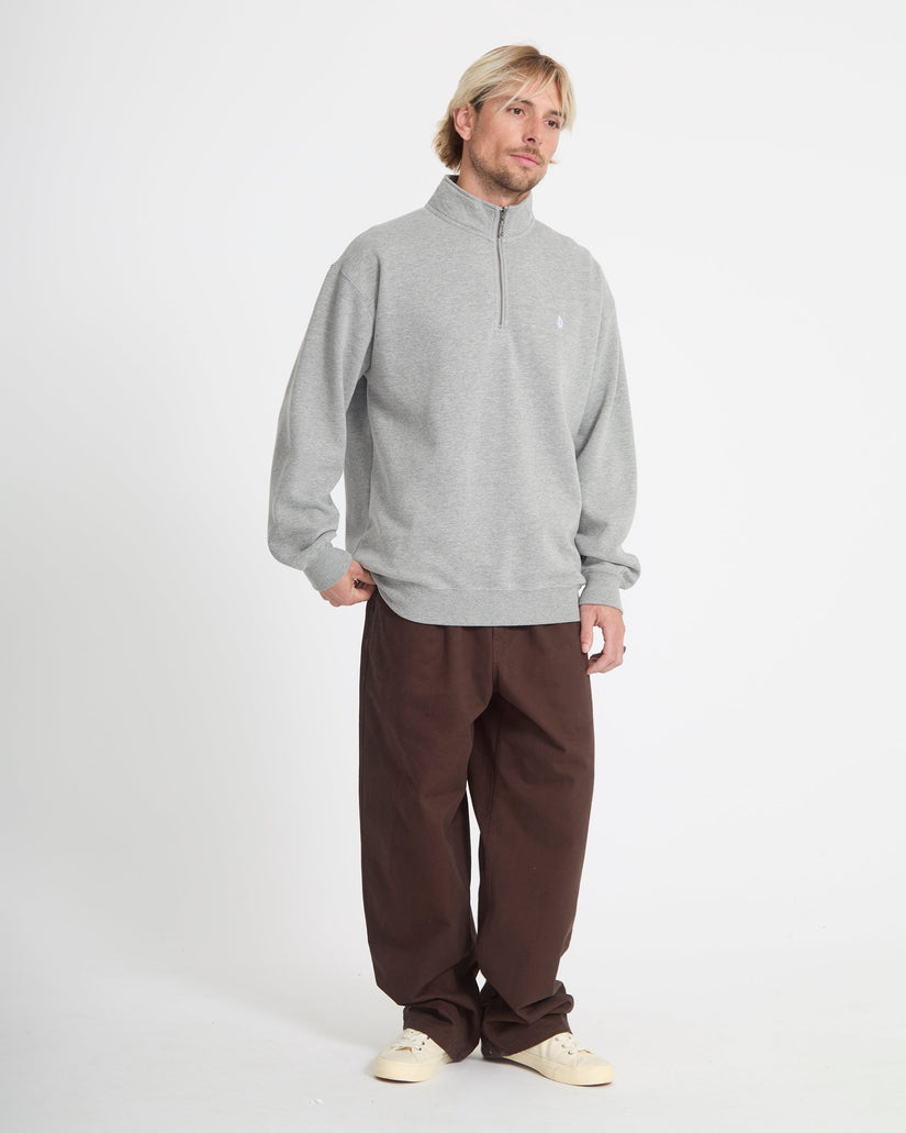 Single Stone Quarter Zip Sweatshirt - Heather Grey