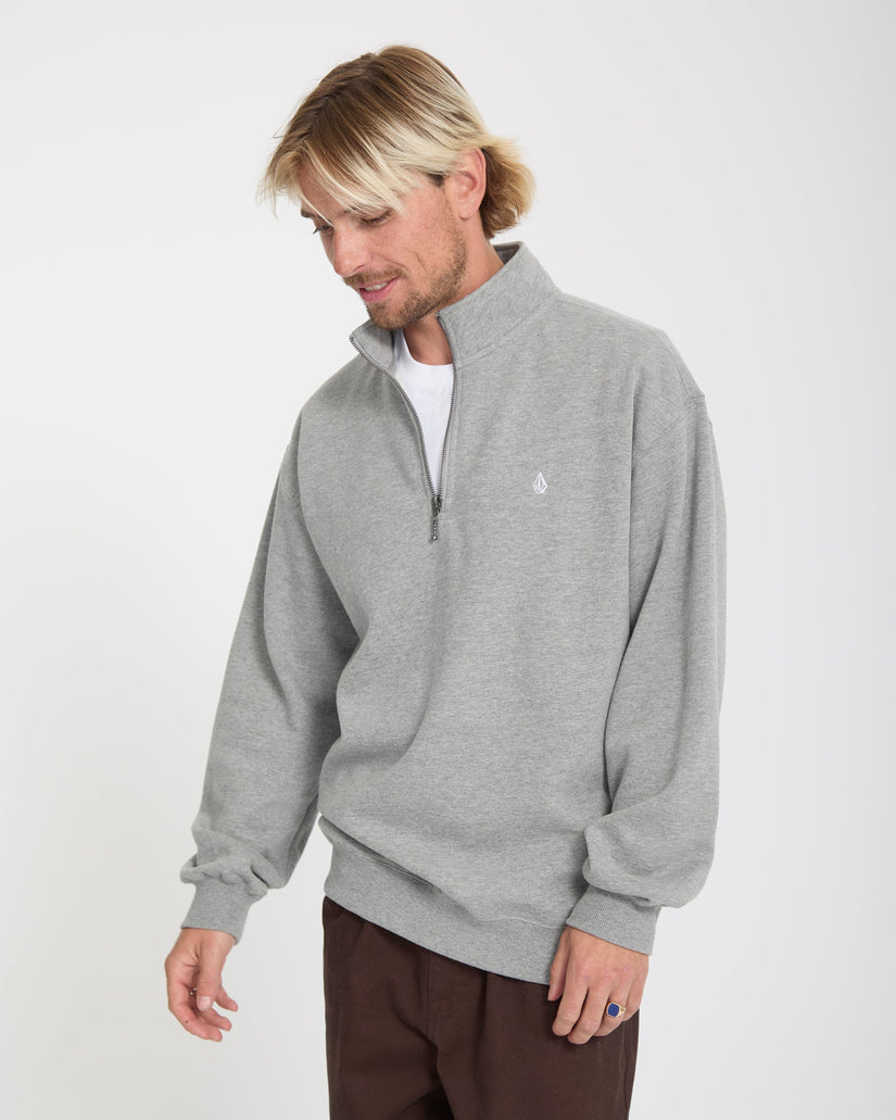 Single Stone Quarter Zip Sweatshirt - Heather Grey