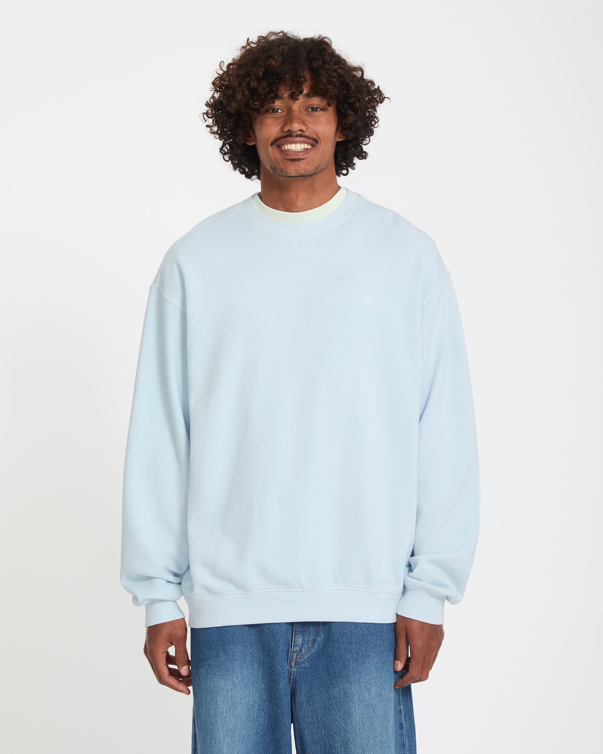 Single Stone Sweatshirt - Light Blue Acid - Men - Volcom EU