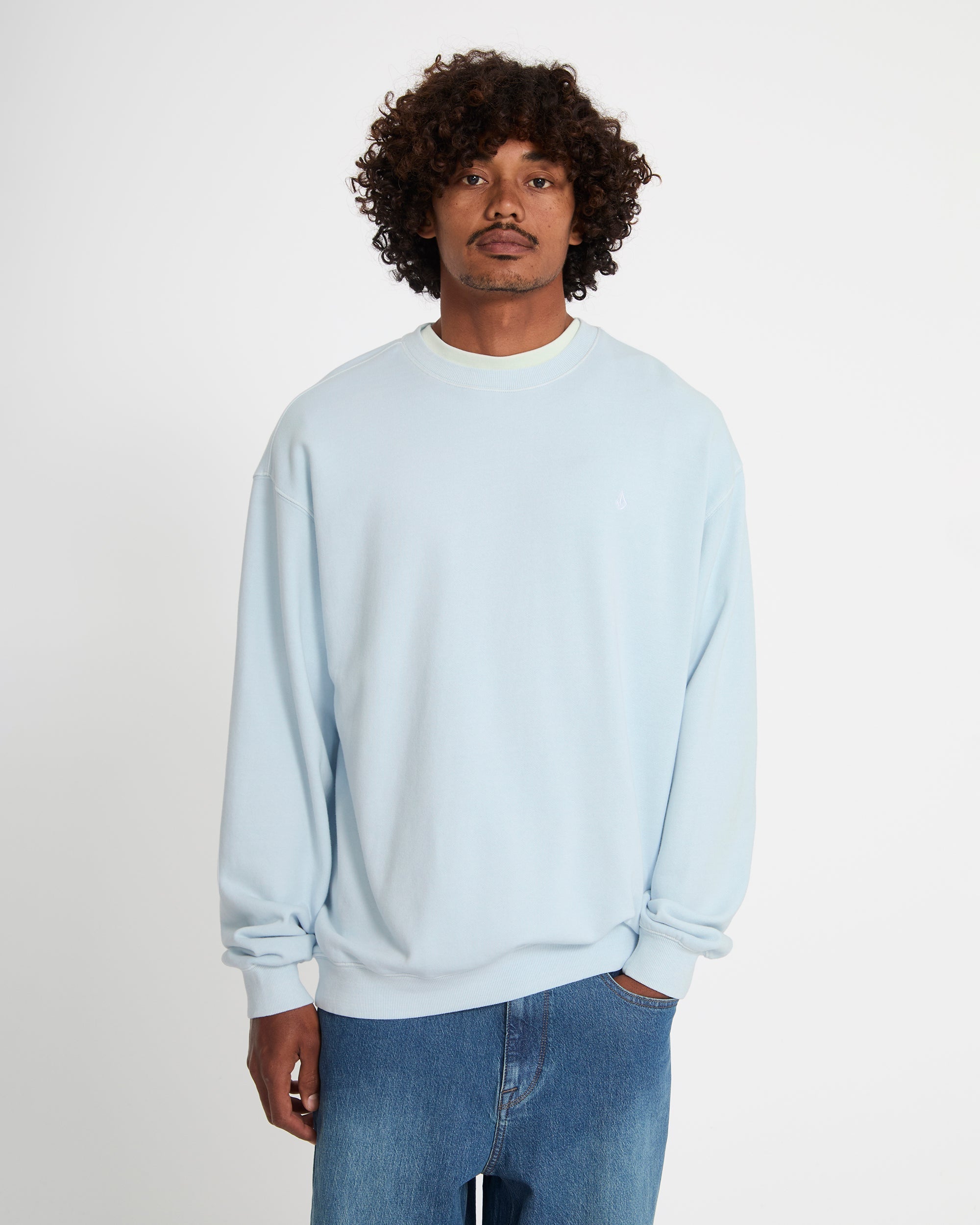 Single Stone Sweatshirt - Light Blue Acid - Men - Volcom EU