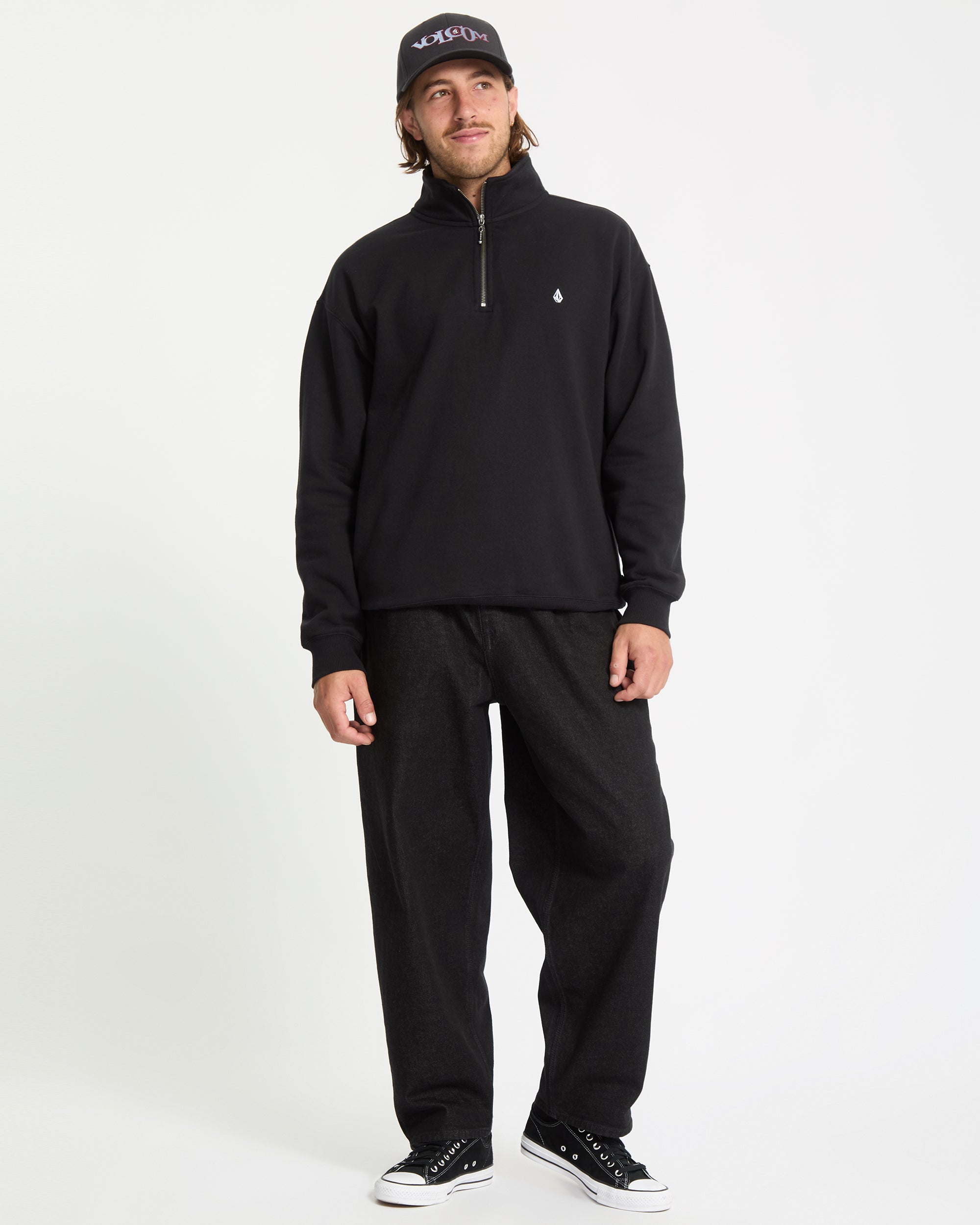 Single Stone Zip Sweatshirt - Black - Men - Volcom UK