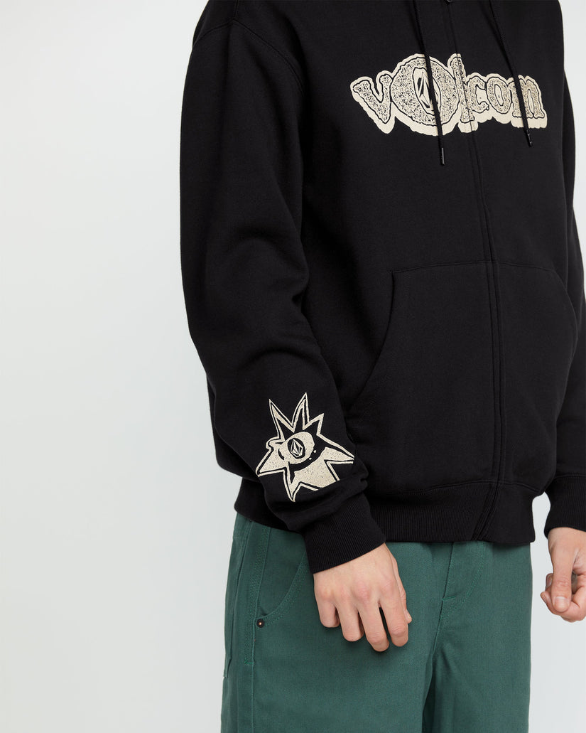 Volcom Ent Full Zip Hoodie - BLACK