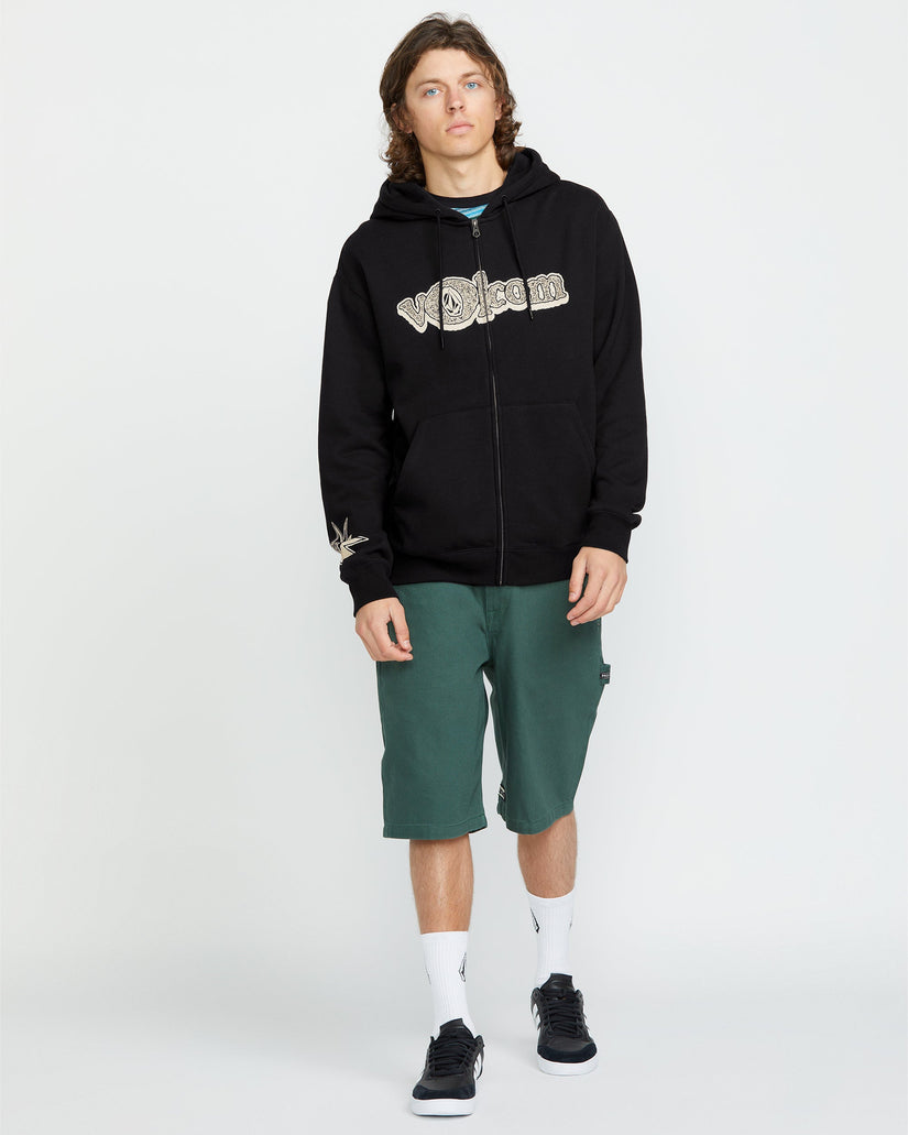 Volcom Ent Full Zip Hoodie - BLACK