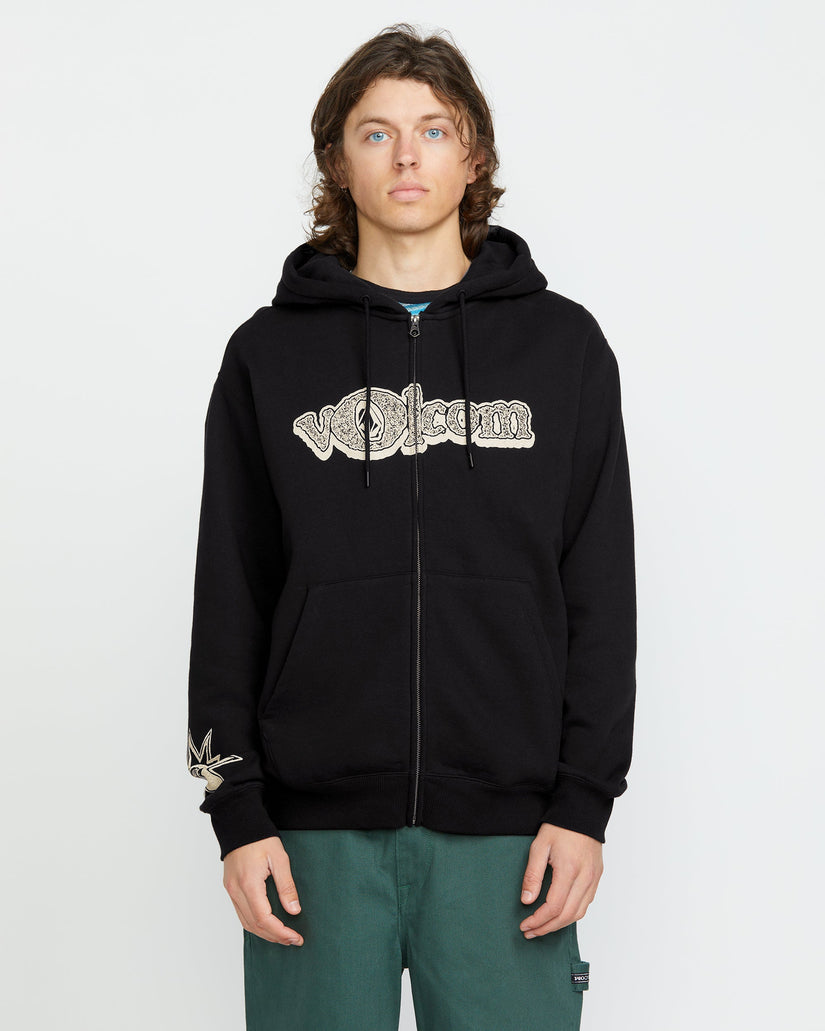 Volcom Ent Full Zip Hoodie - BLACK