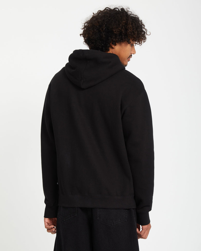 Single Stone Full Zip Hoodie - BLACK