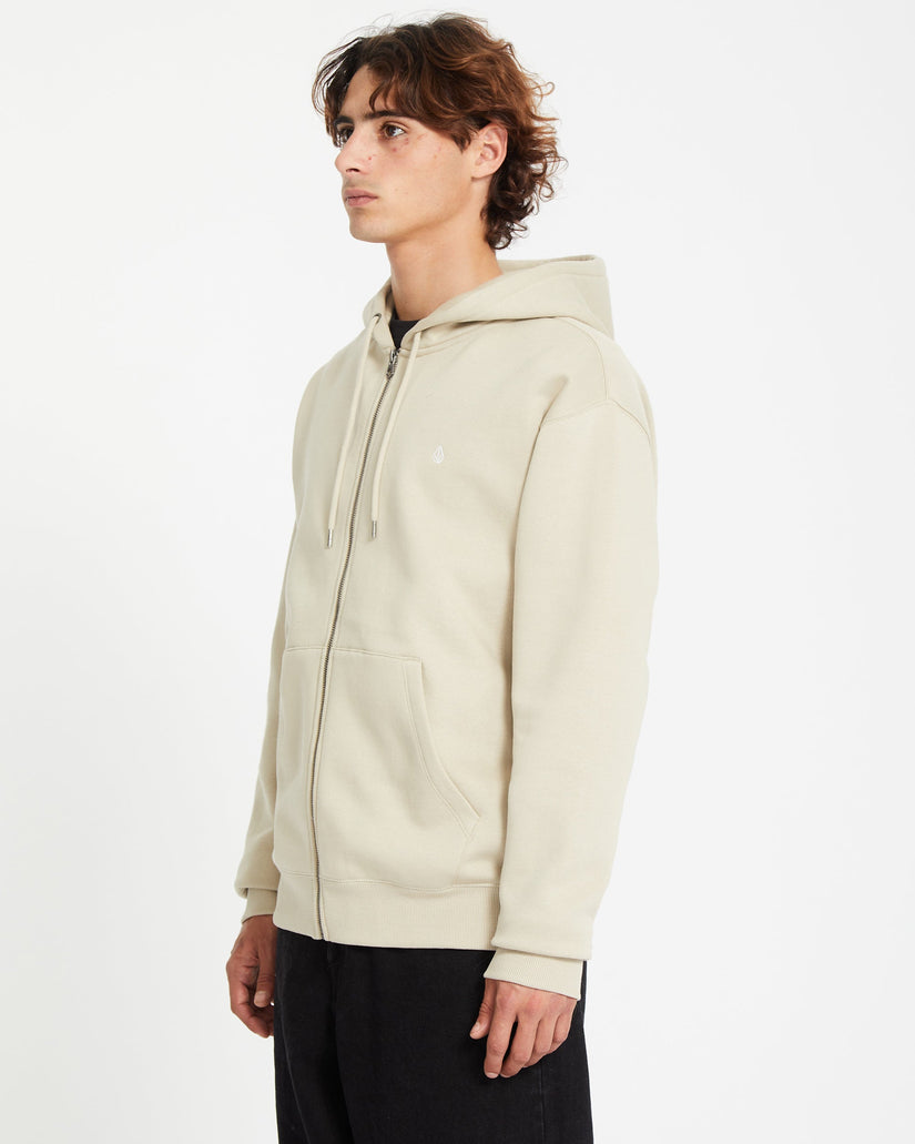 Single Stone Full Zip Hoodie - LIGHT KHAKI