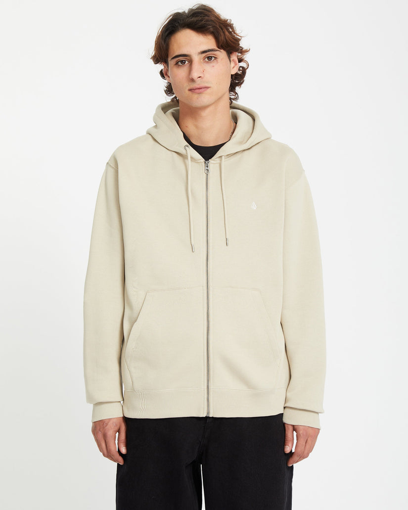 Single Stone Full Zip Hoodie - LIGHT KHAKI