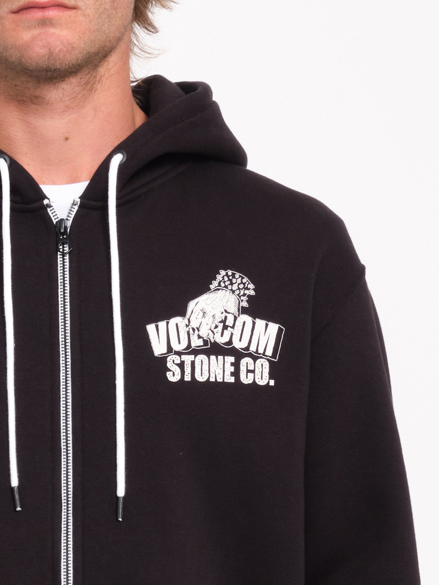 Watanite Zip Hoodie - Black - Men - Volcom UK – Volcom United Kingdom