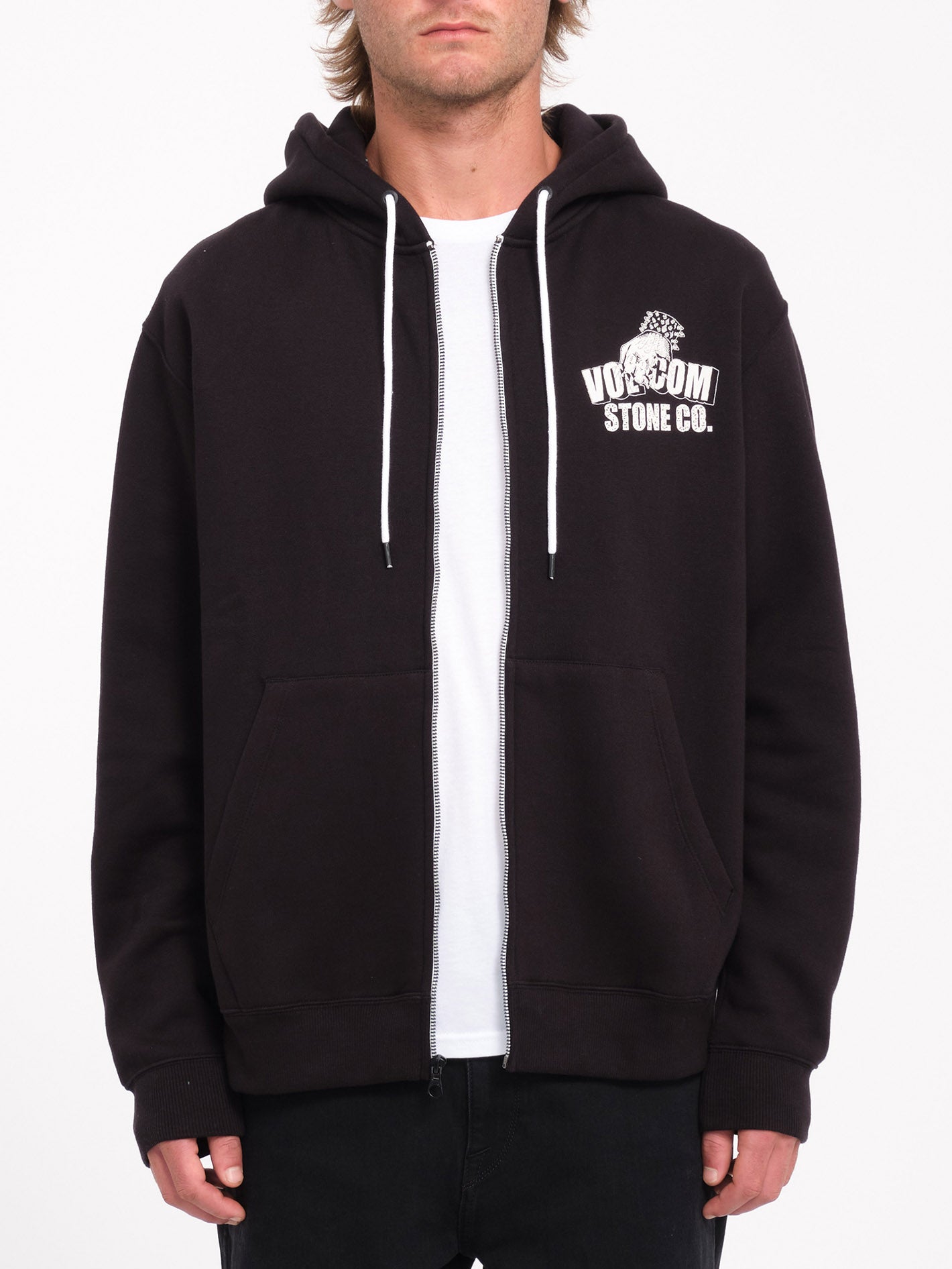 Watanite Zip Hoodie - Black - Men - Volcom UK – Volcom United Kingdom