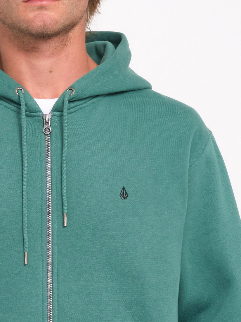 Single Stone Zip Hoodie - Sea Green