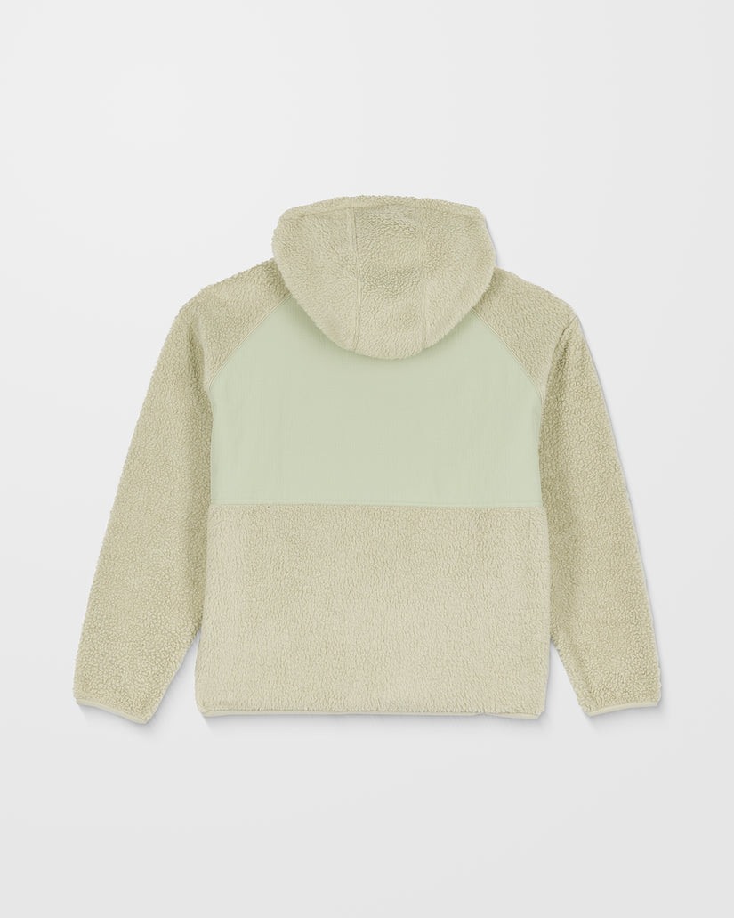 Nomaa Sherpa Zip Sherpa Hoodie - Green Tea