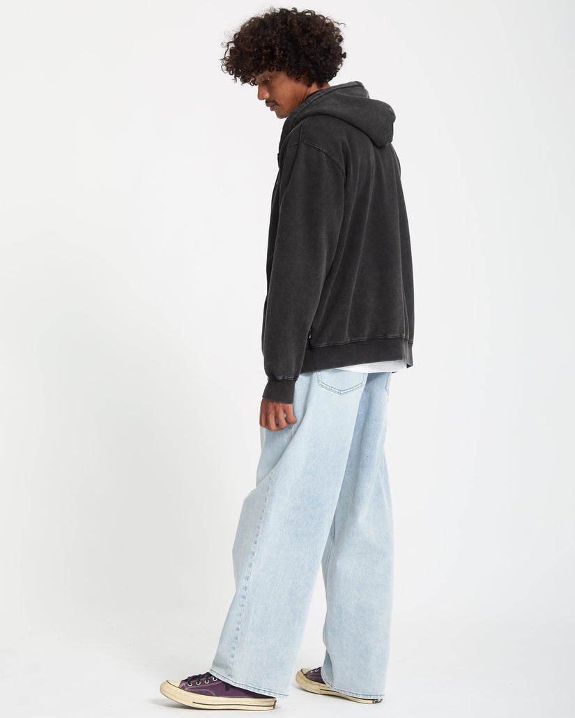 Studder Zip Hoodie - Black