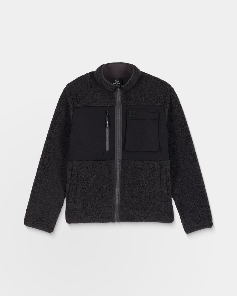 Storm Stone Zip Sherpa Jacket - Asphalt Black