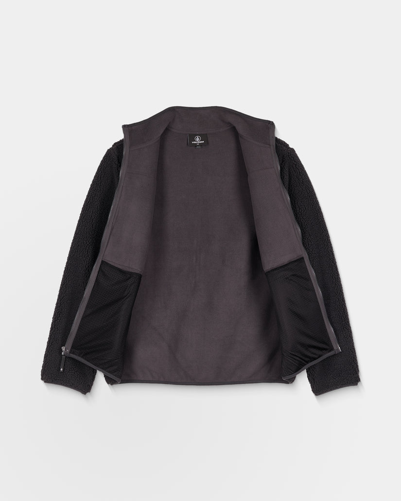 Storm Stone Zip Sherpa Jacket - Asphalt Black