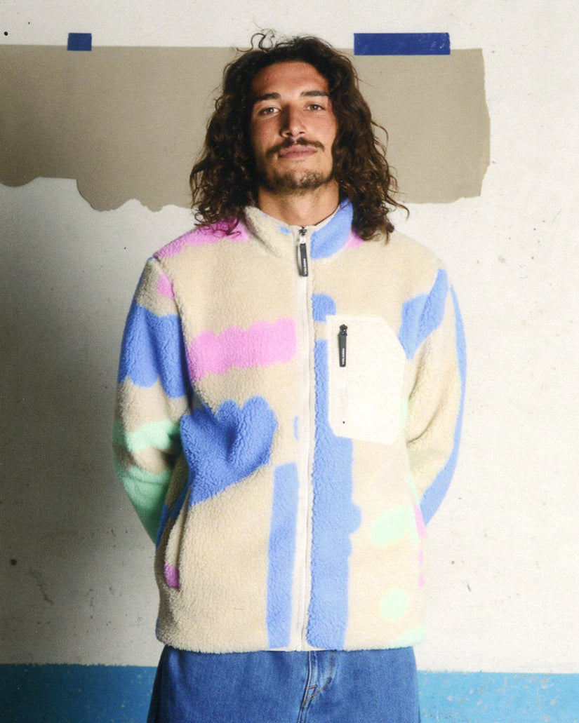 Carrau Fuzzar Zip Sherpa Jacket - Multi