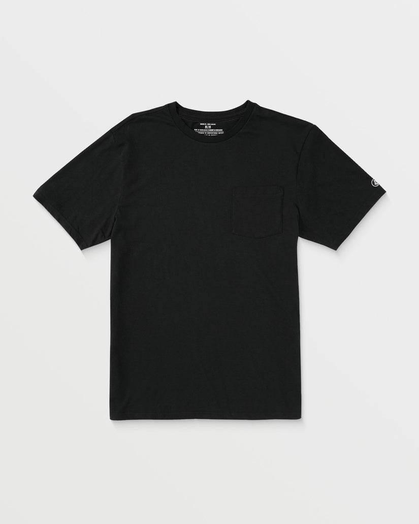 Solid Pocket T-shirt - BLACK