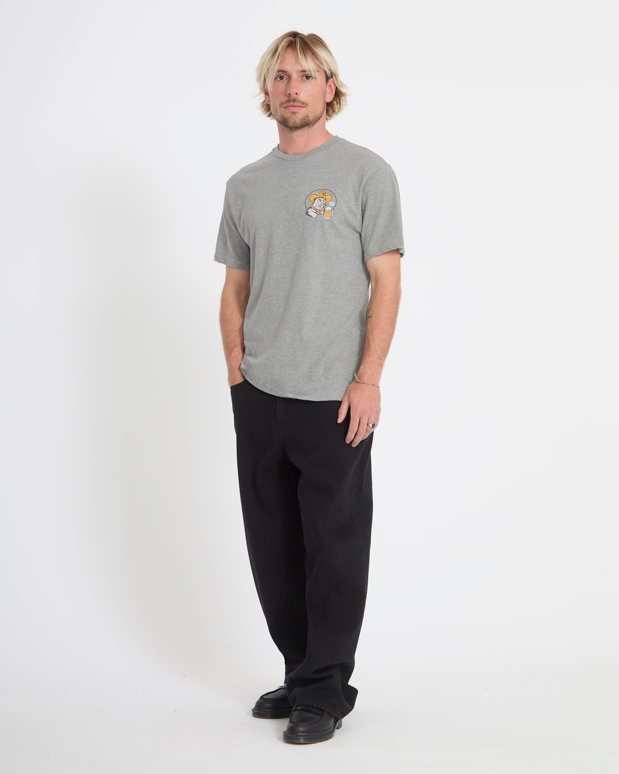 Meowdy T-Shirt - Heather Grey - Men - Volcom UK – Volcom United
