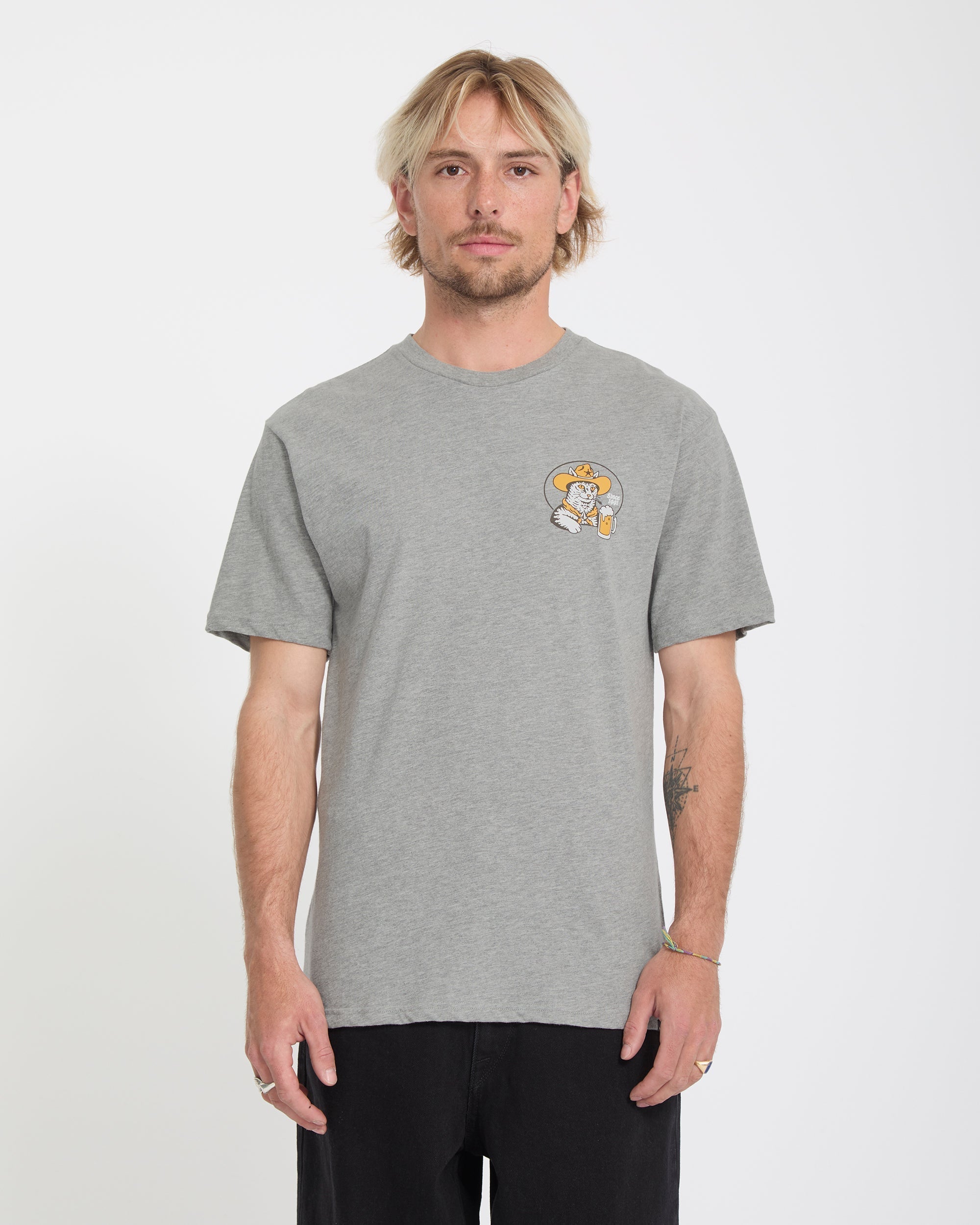 Meowdy T-Shirt - Heather Grey - Men - Volcom UK – Volcom United